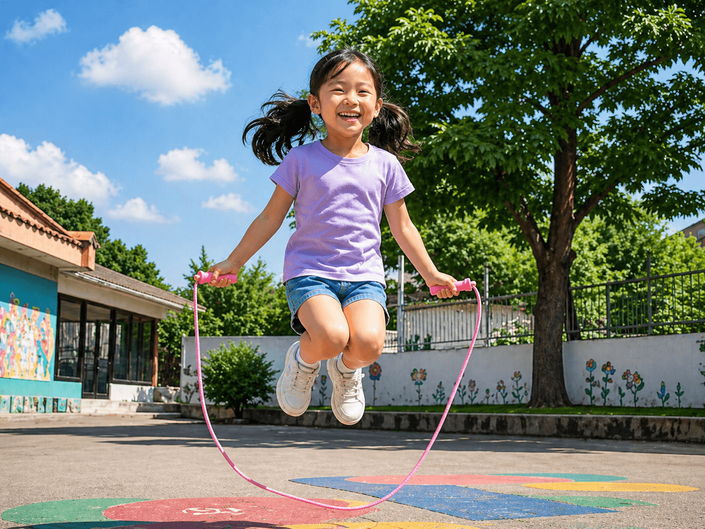 Happy child learning