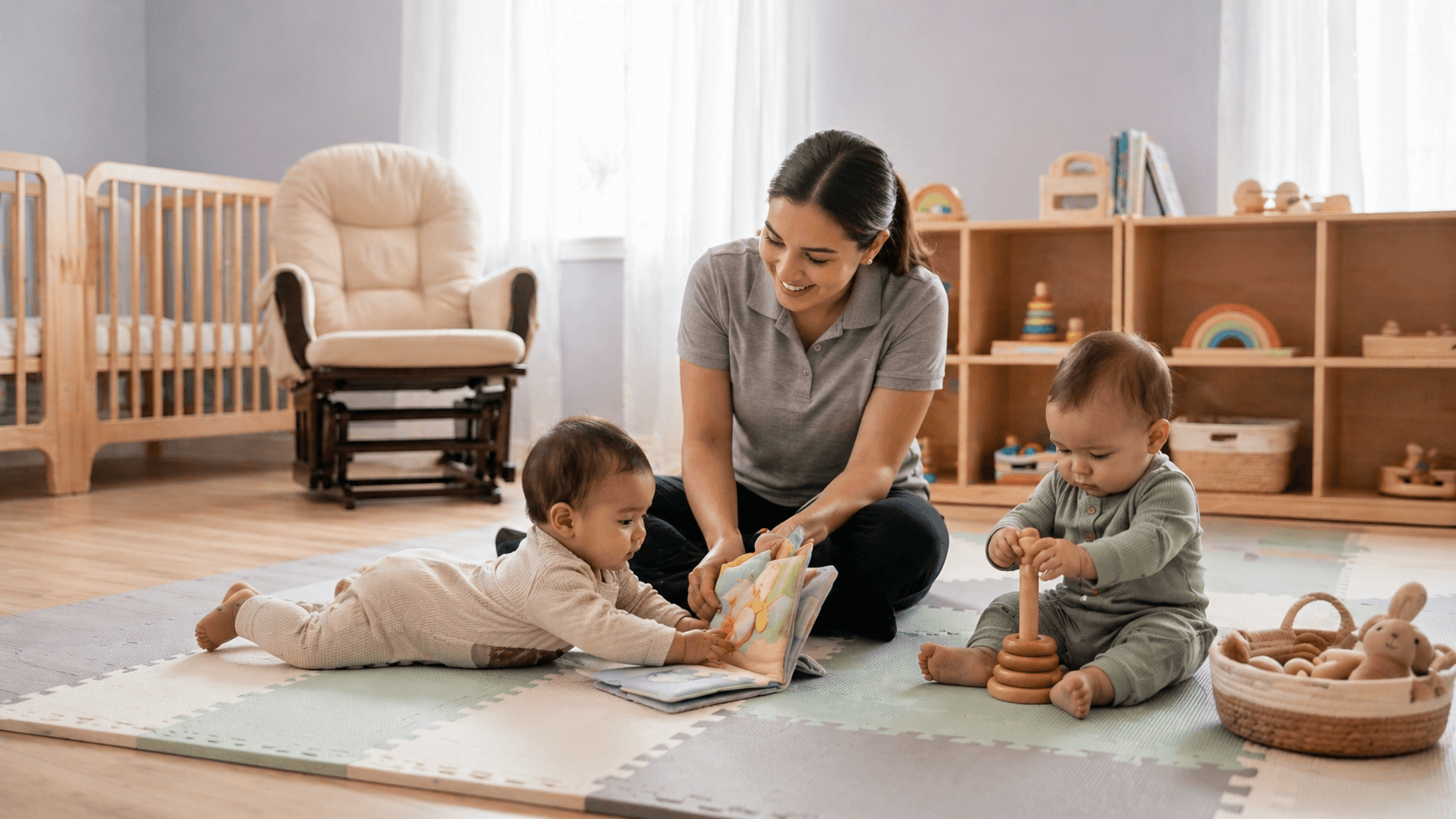 Infant Daycare classroom moment